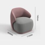 Two-Tone Fabric Lounge Chair