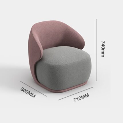 Two-Tone Fabric Lounge Chair