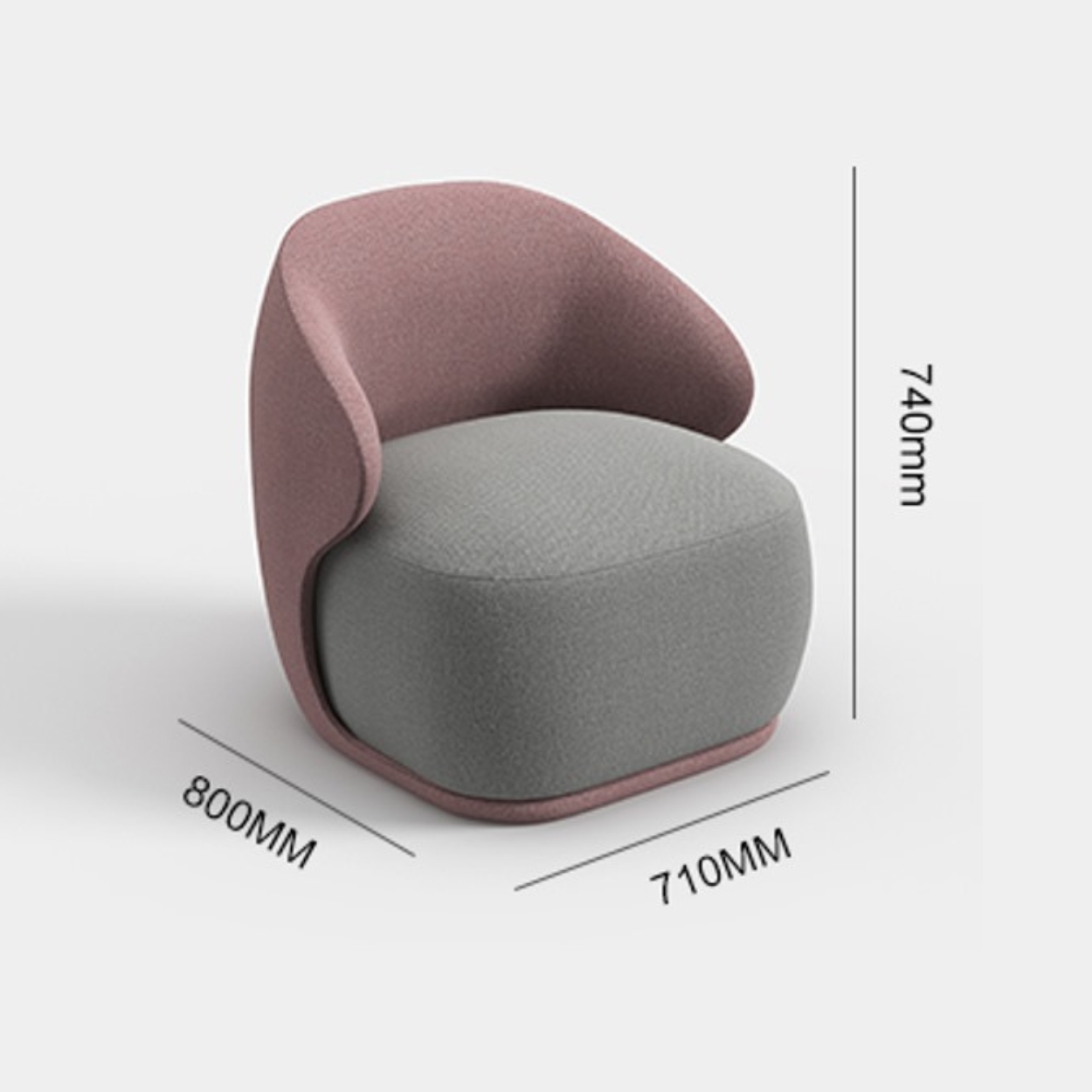 Two-Tone Fabric Lounge Chair Two-Tone Fabric Lounge Chair